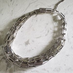 Women's silver chain-link necklace